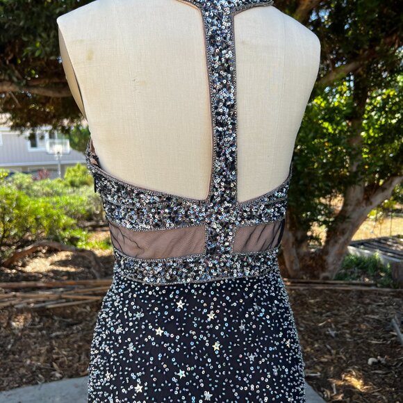 Celestial Bead & Sequin Embroidered Formal Gown - Picture 4 of 9
